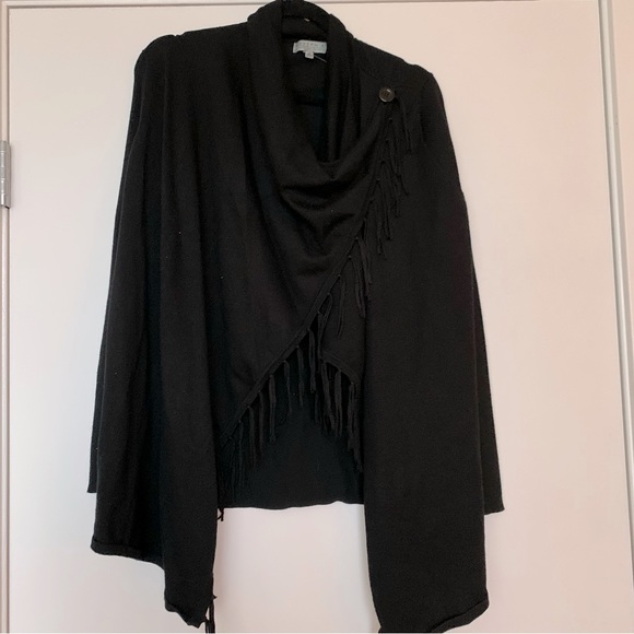 Joseph A Sweaters - Fringe Wrap Cardigan